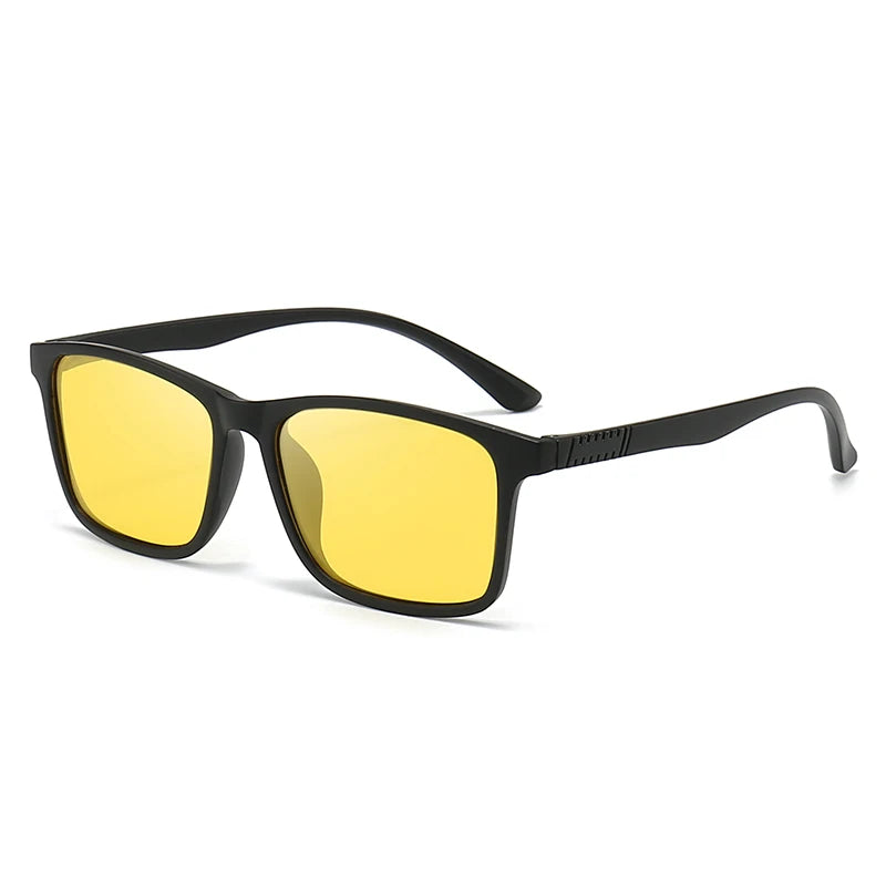 Vintage Polarized Square Sunglasses - UV400 Anti-Glare