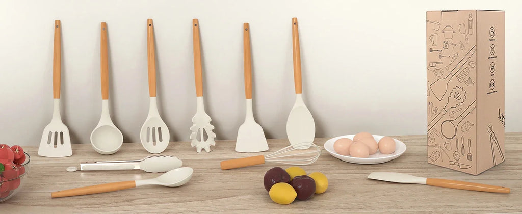 Premium Silicone Utensil Set - 12-Piece Cooking Kit