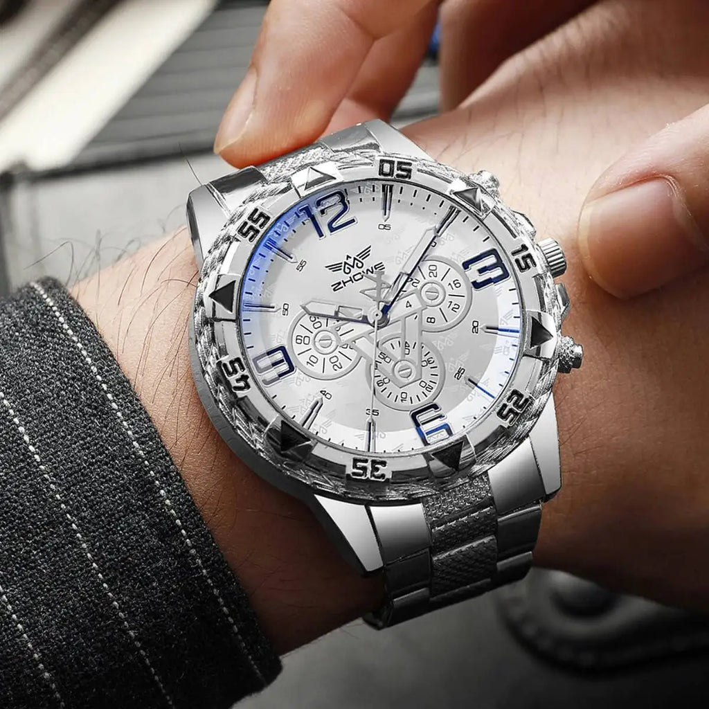 Elegant Men's Business Quartz Watch - Large Dial