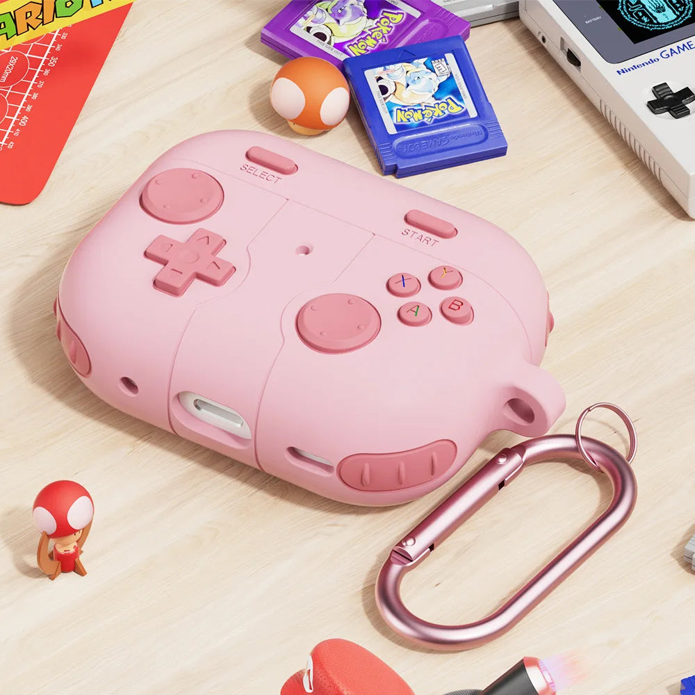 Premium 3D Gaming AirPods Case - Silicone with Keychain