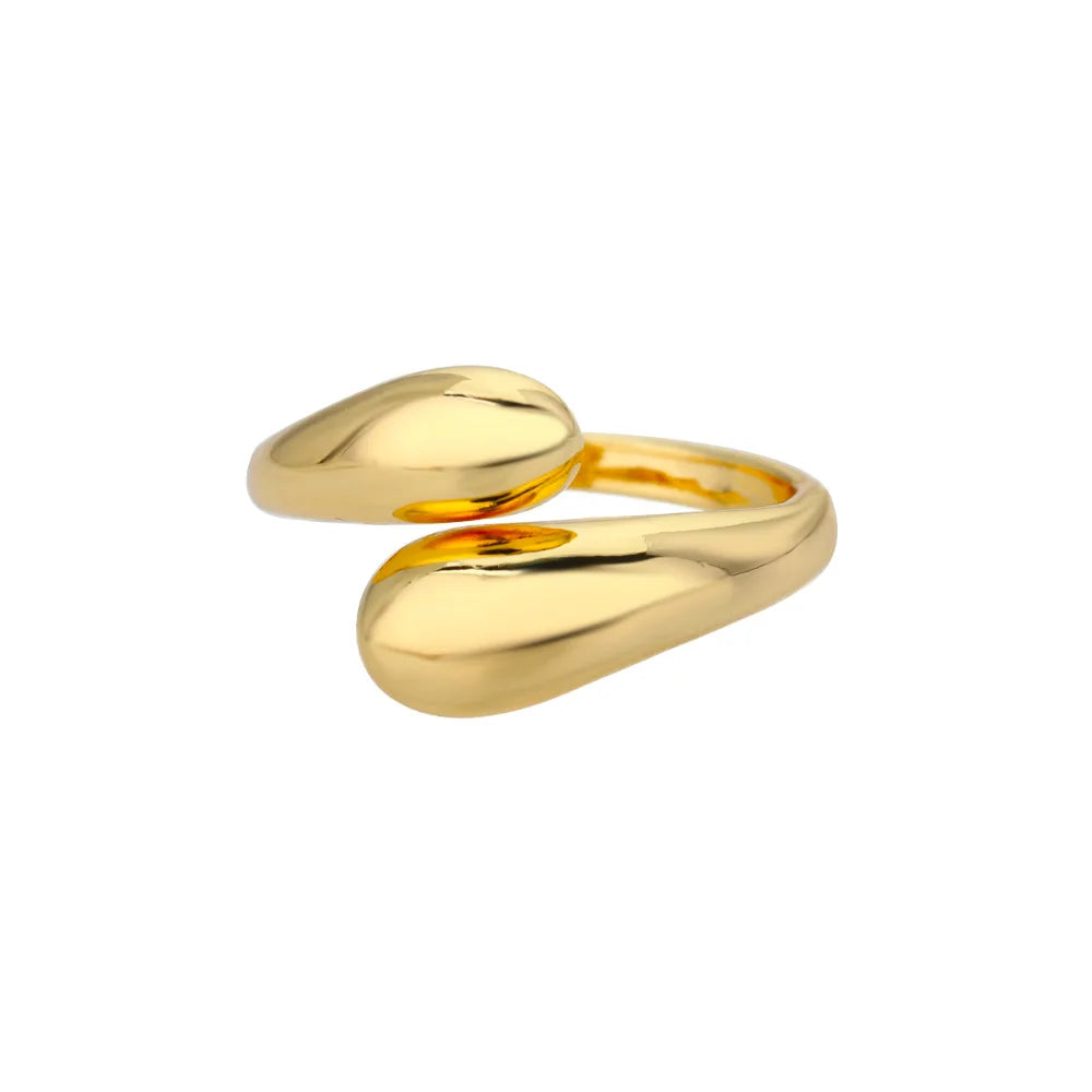 Luxury Classic Gold Stainless Steel Ring for Women