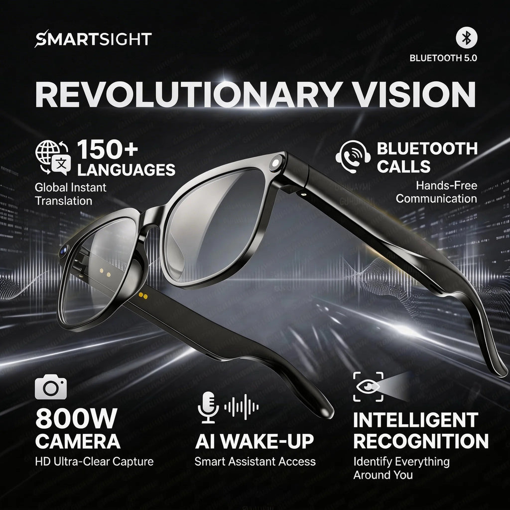 Advanced Smart Glasses - 4K Camera & AI Translation
