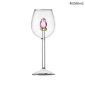 Elegant 3D Rose Wine Glass - Premium Stemware Collection