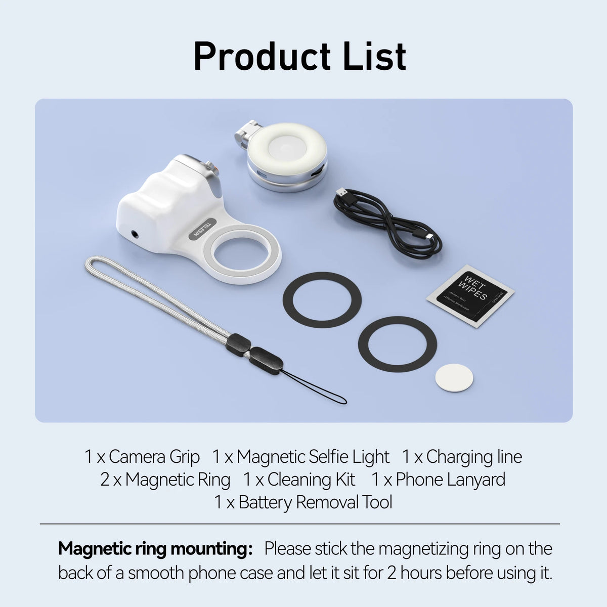 Professional Magnetic Phone Holder & Camera Grip