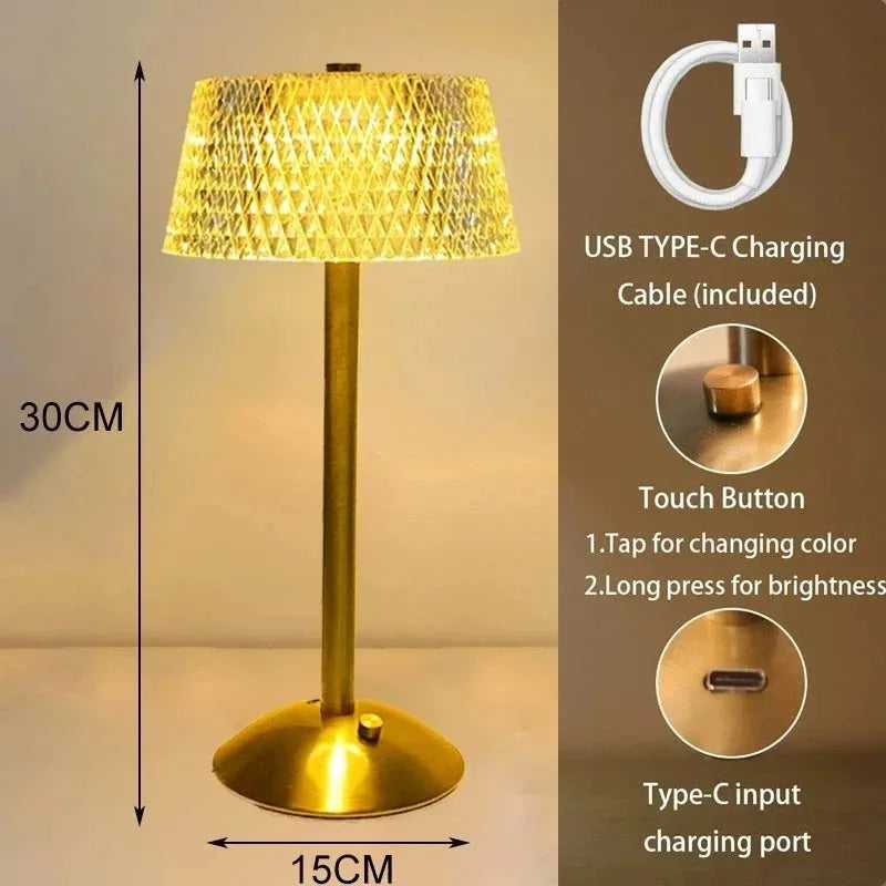 Premium Rechargeable LED Desk Lamp - Touch Dimming & Portable