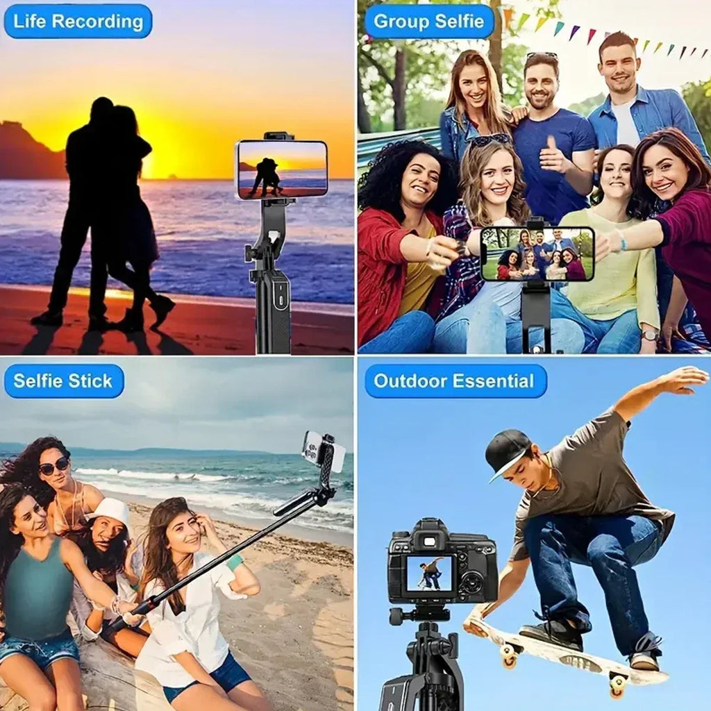 Professional Portable Camera Tripod - 360° Rotation & Remote