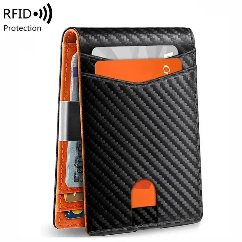 Luxury Carbon Fiber Wallet - Slim RFID Blocking Card Holder