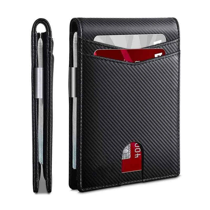 Luxury Carbon Fiber Wallet - Slim RFID Blocking Card Holder