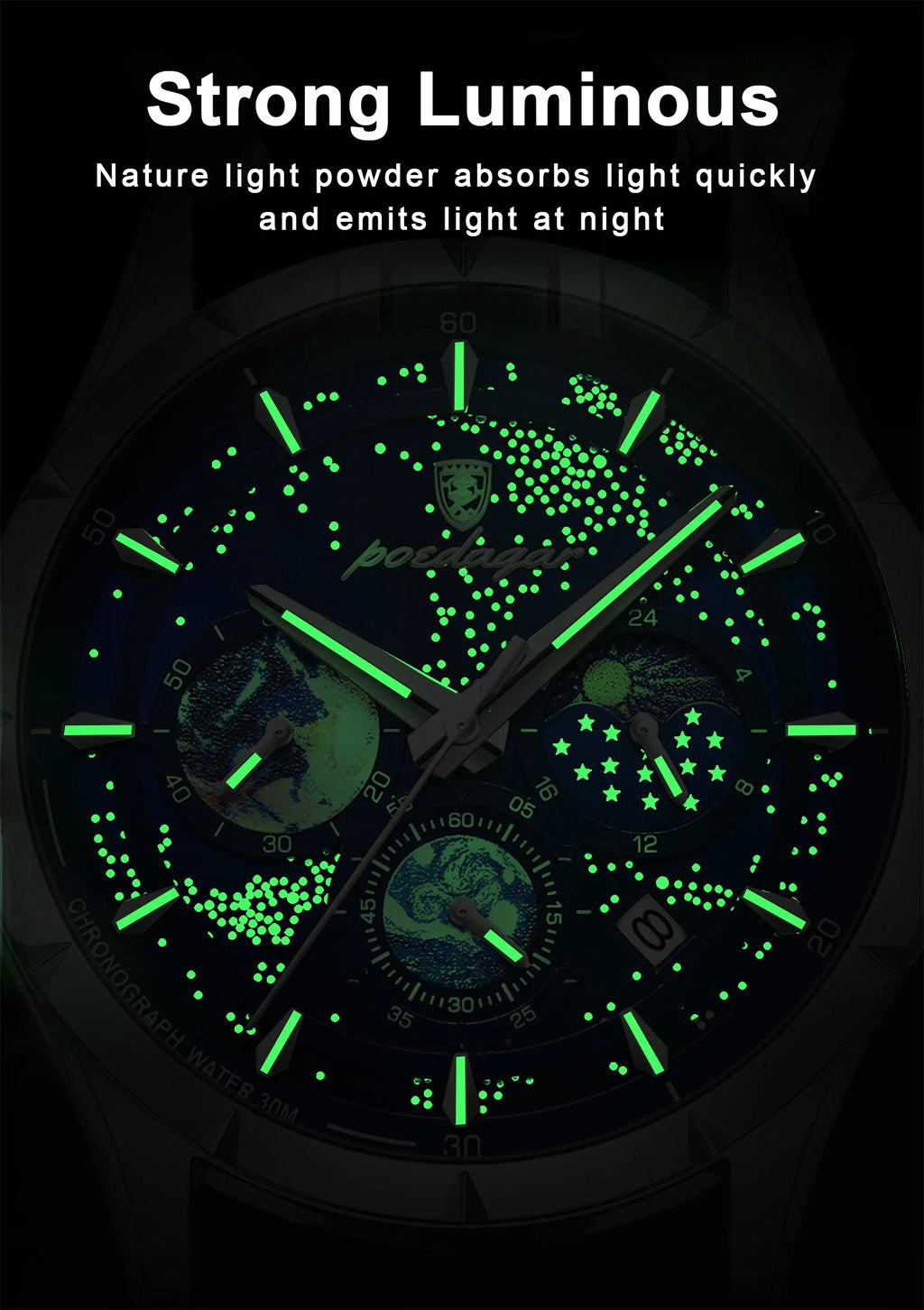 Luxury Men's Quartz Watch - Chronograph & Luminous