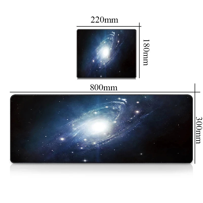 Premium Gaming Desk Mat - Large Mousepad with Galaxy Design