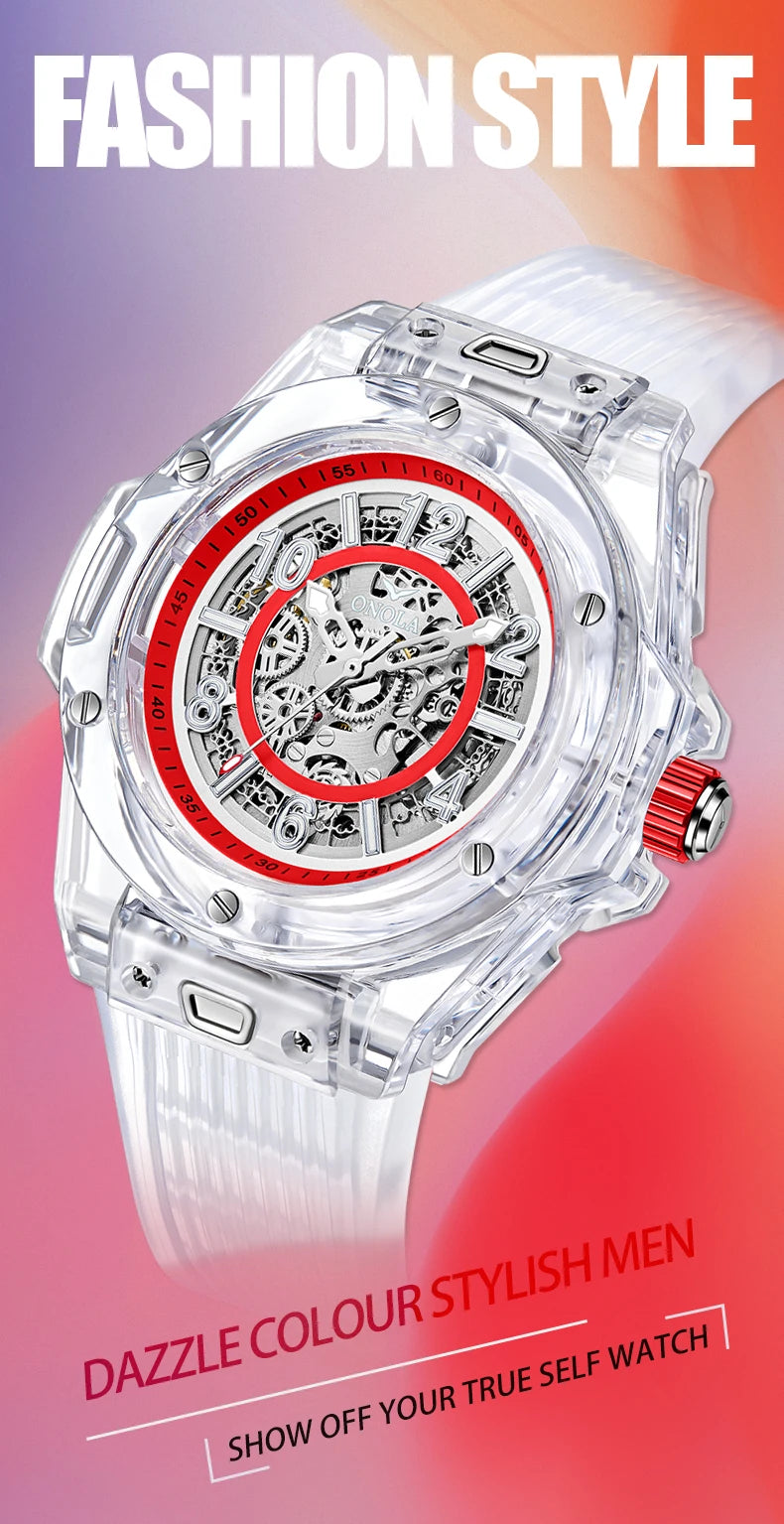 Premium Men's Automatic Luxury Watch - Waterproof & Fashionable
