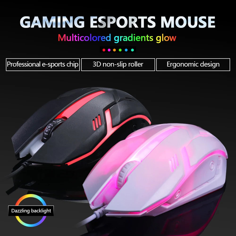 Premium Luminous Gaming Mouse – Ergonomic Wired Backlit USB