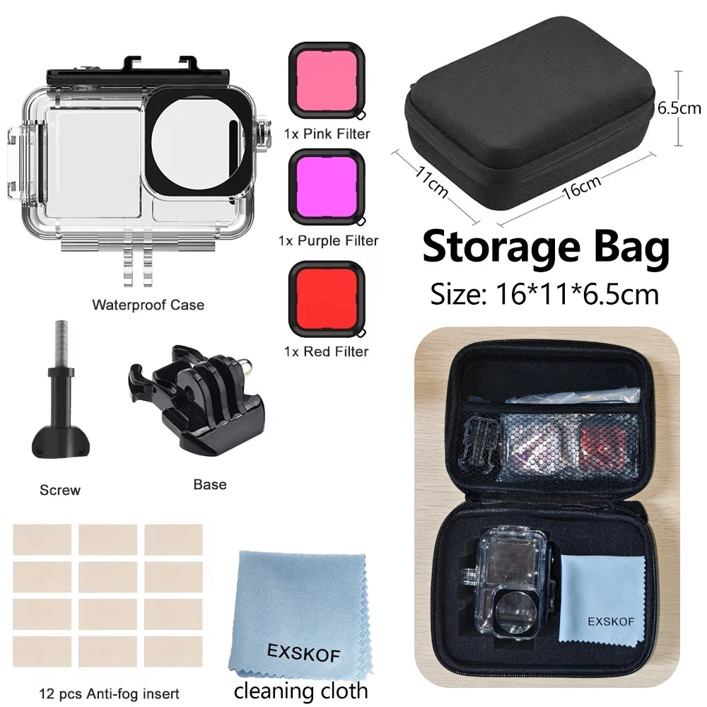 Professional Waterproof Case for DJI Osmo Action 5 4 3