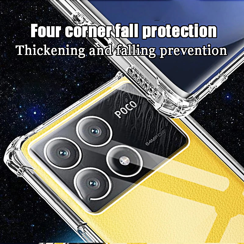 Luxury Shockproof Clear Phone Case for Xiaomi Poco