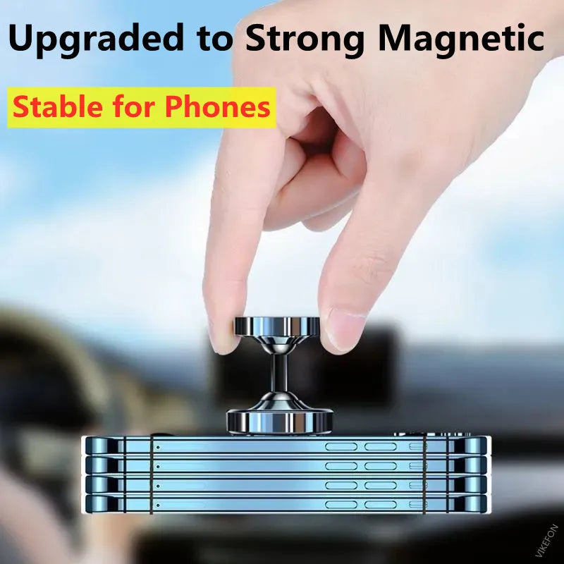 Premium Magnetic Car Phone Holder - 720° Rotation Dashboard Mount