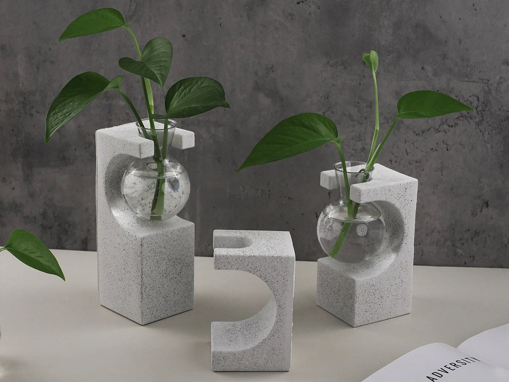 Silicone Vase Mold for DIY Epoxy Resin, Plaster, and Cement Hydroponic Planters - Tulique