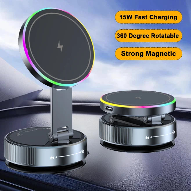 Premium Magnetic Wireless Car Charger Mount - 360° Rotatable