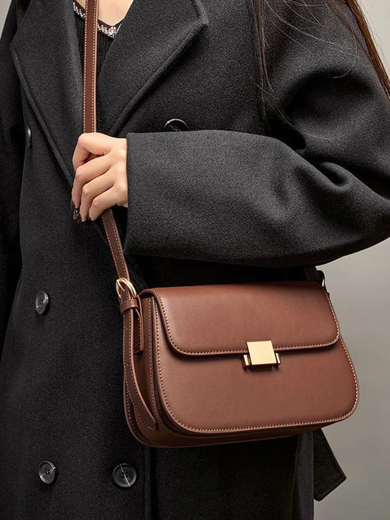 Premium Leather Shoulder Bag - Luxurious Designer Style