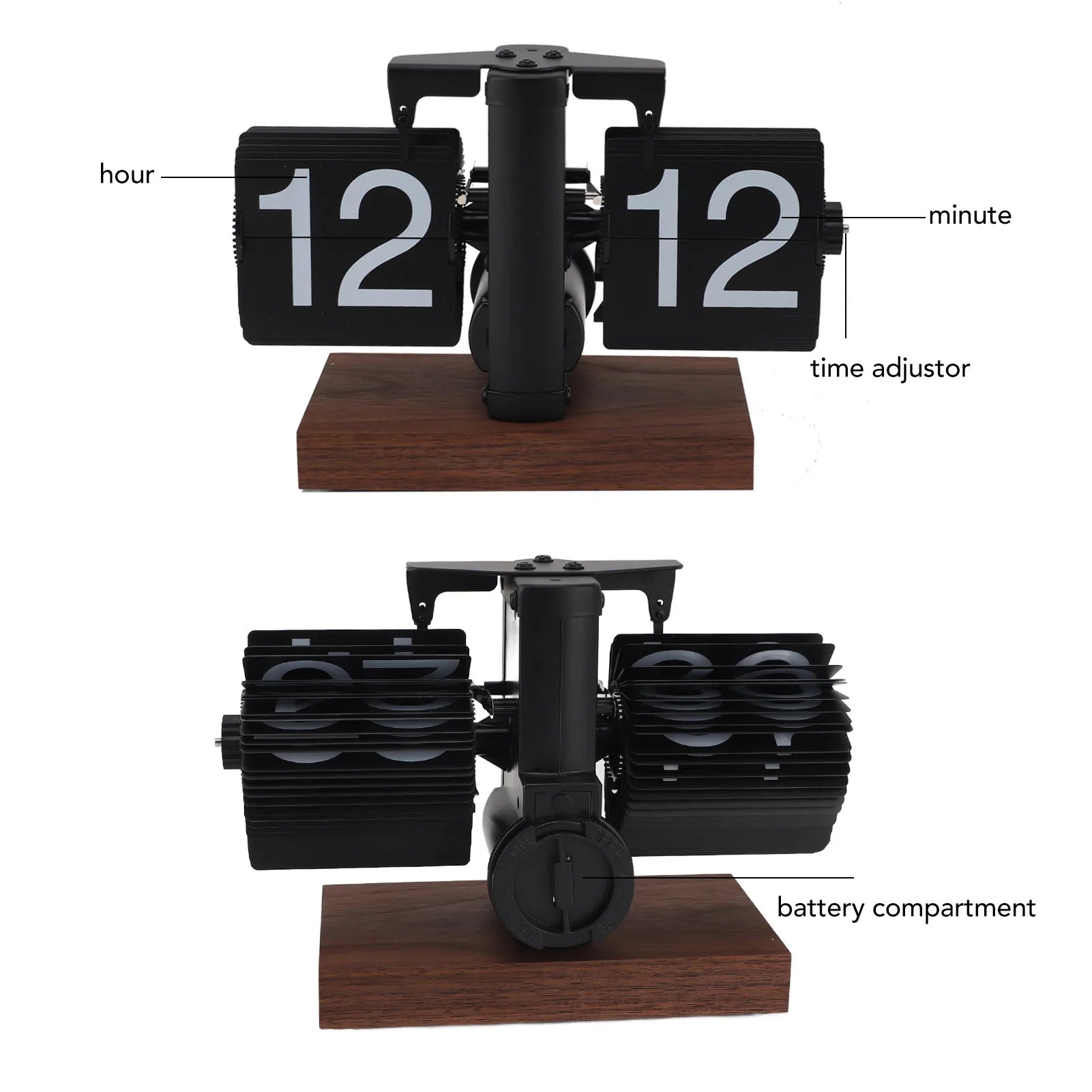 Elegant Vintage Auto Desk Clock - Rotary Knob Design