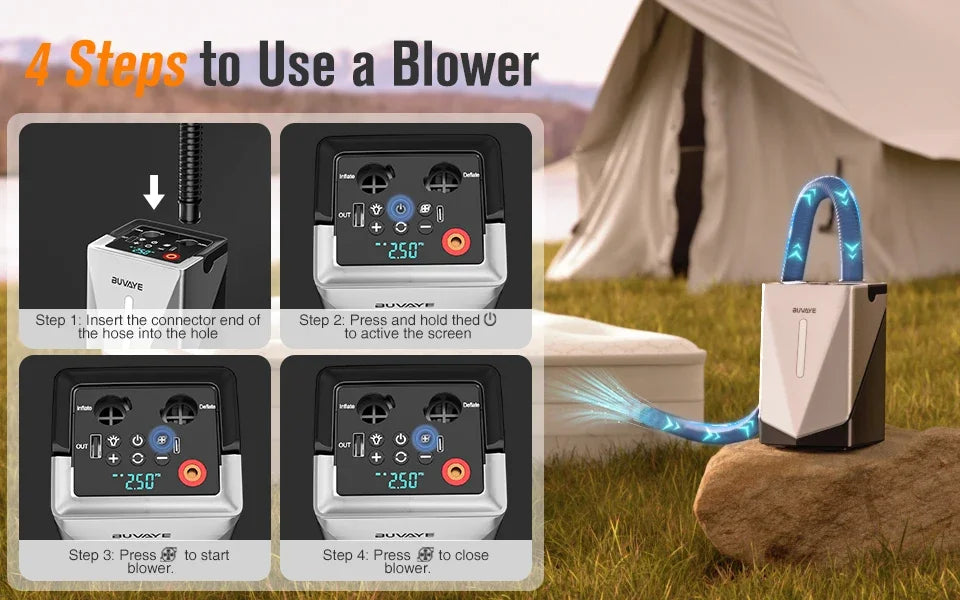 Portable Jump Starter with Air Compressor - 2500A Power Bank