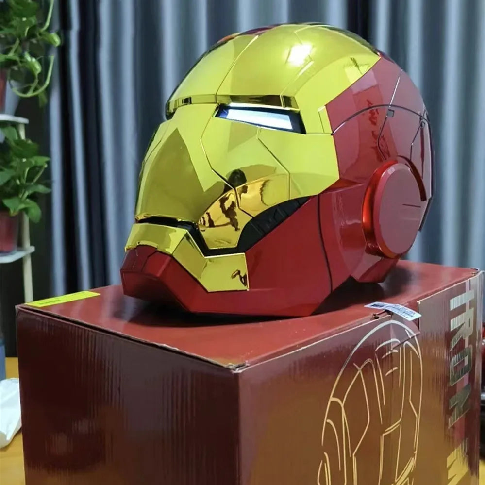 Premium Iron Man Voice Control Helmet - Electric Multi-Piece Opening Eyes Model