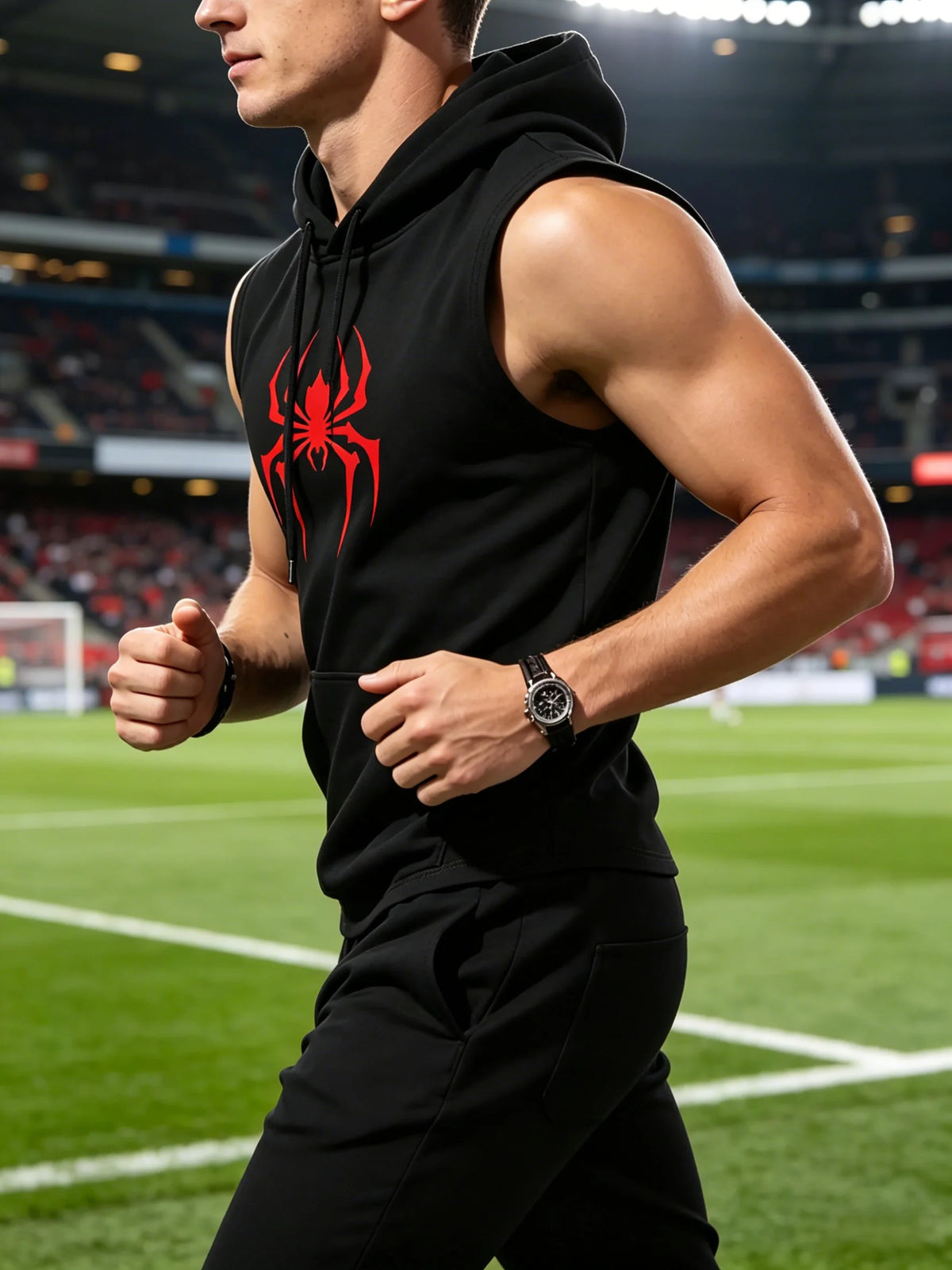 Premium Men's Spider Print Gym Tank - Breathable Activewear