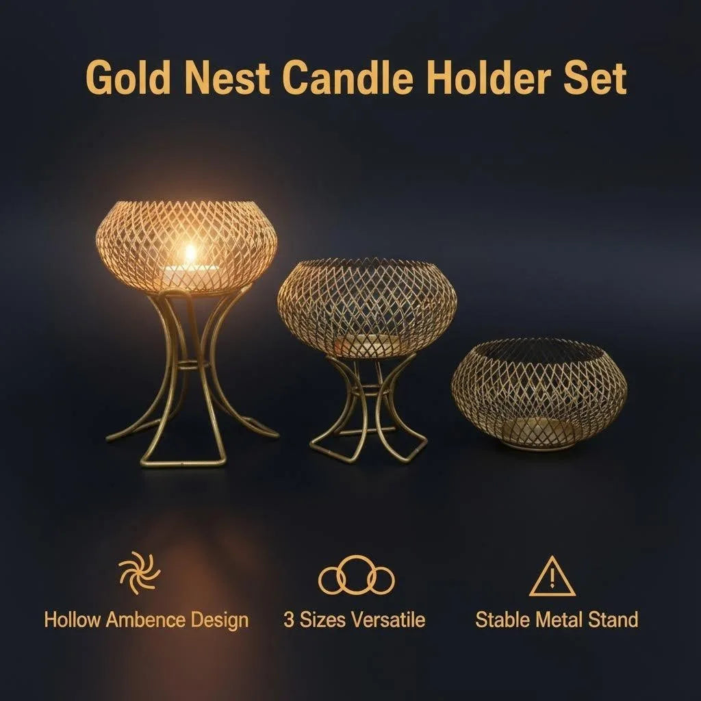 Premium Luxury Gold Lantern - Elegant Home Decor Accent