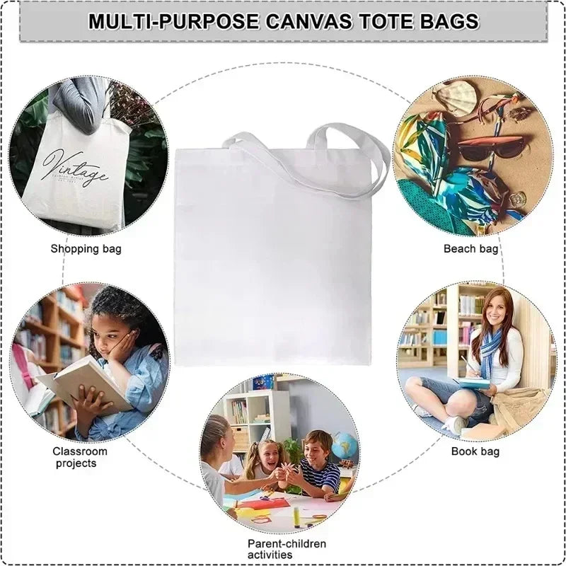Elegant Floral Canvas Tote Shoulder Bag
