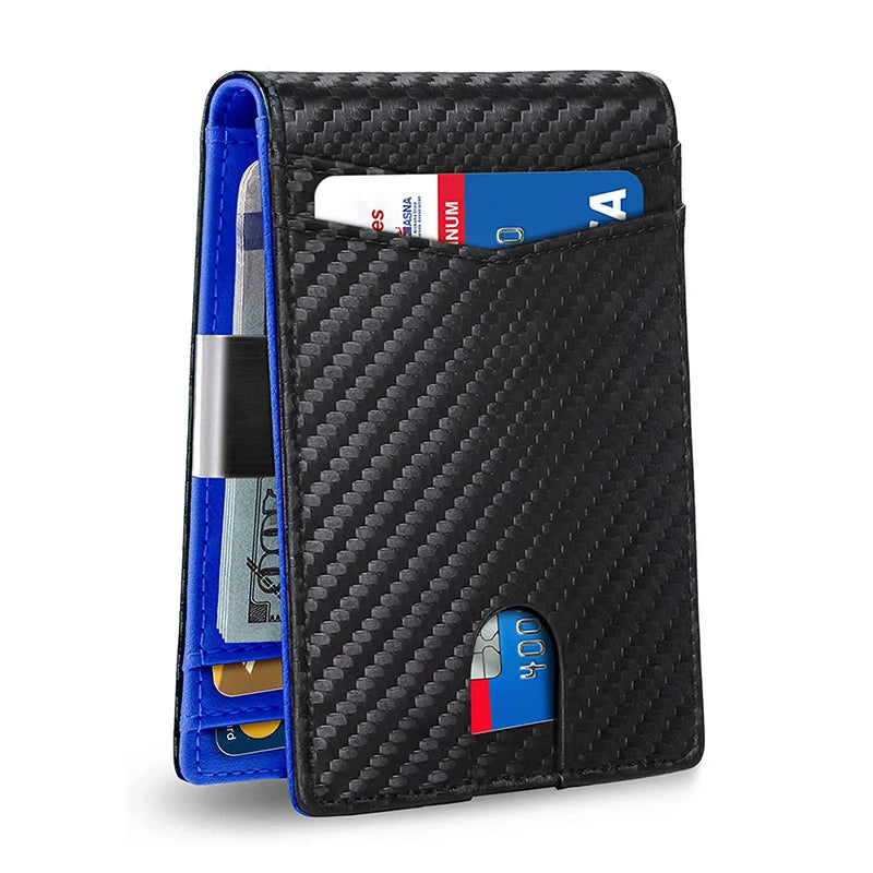 Premium Carbon Fiber Wallet - Slim RFID Blocking Card Holder