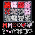 Luxury 3D Gold Bow Nail Metal Charms - 120pcs Shiny Art Supplies