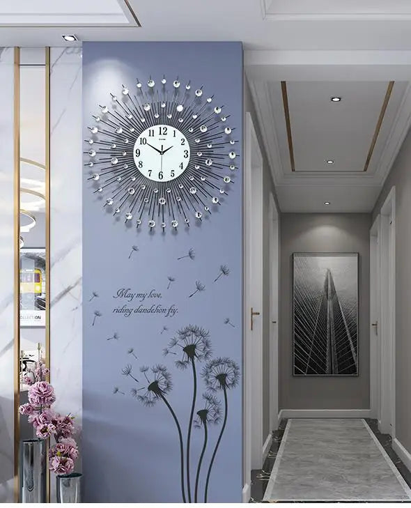 Elegant Luxury Electronic Wall Clock - Silent Quartz Movement