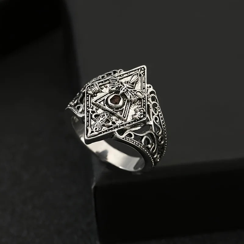 Vintage Gothic Bat Ring - Zirconia Rhombus Statement Piece