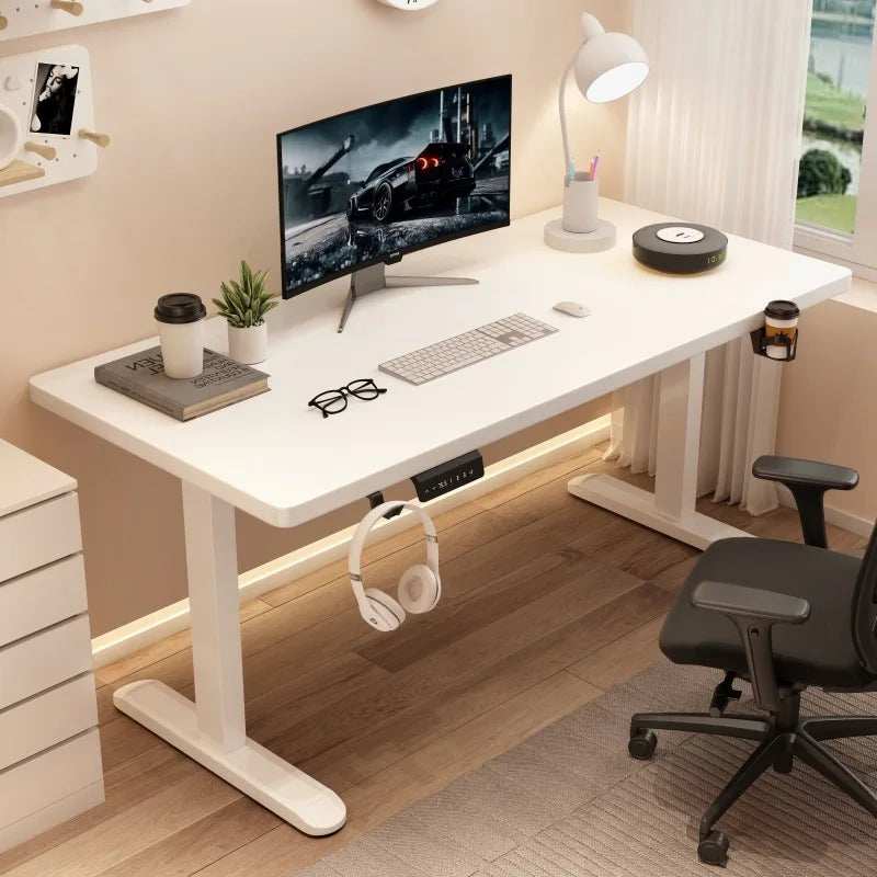 Electric standing desk - premium black height adjustable motion desk for home office