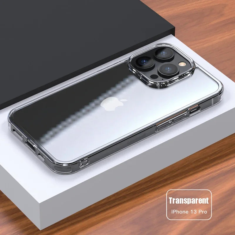 Luxury Tempered Glass Clear Case - Crystal Transparent Protection
