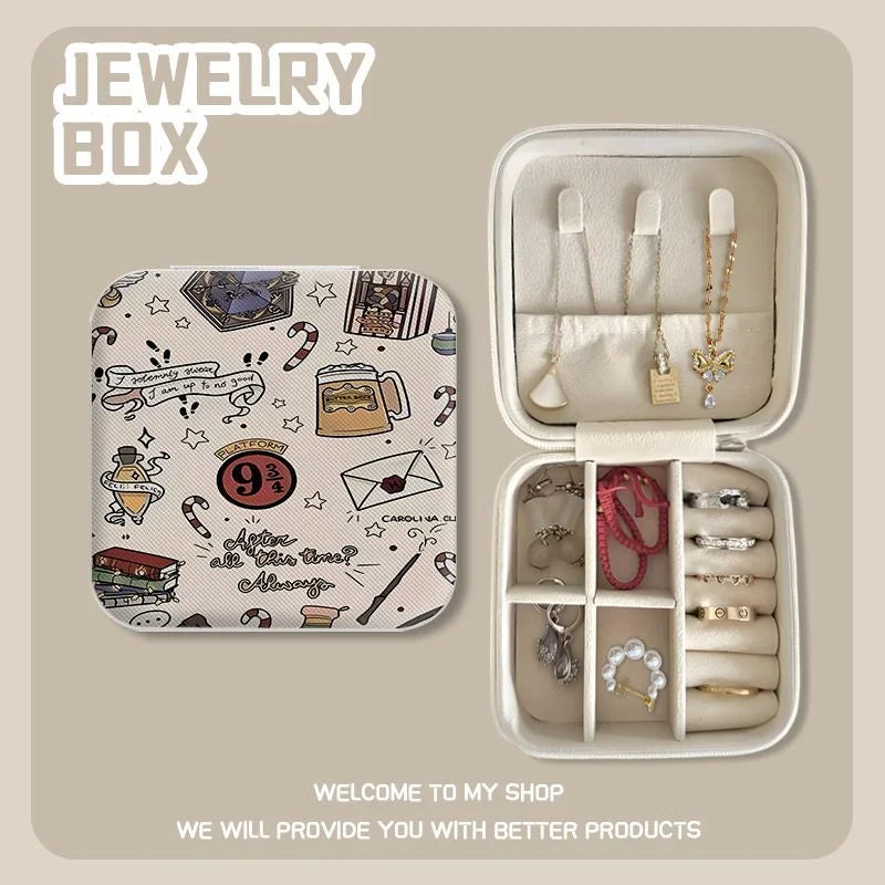 Compact Mini Jewelry Storage Box - Portable Travel Organizer