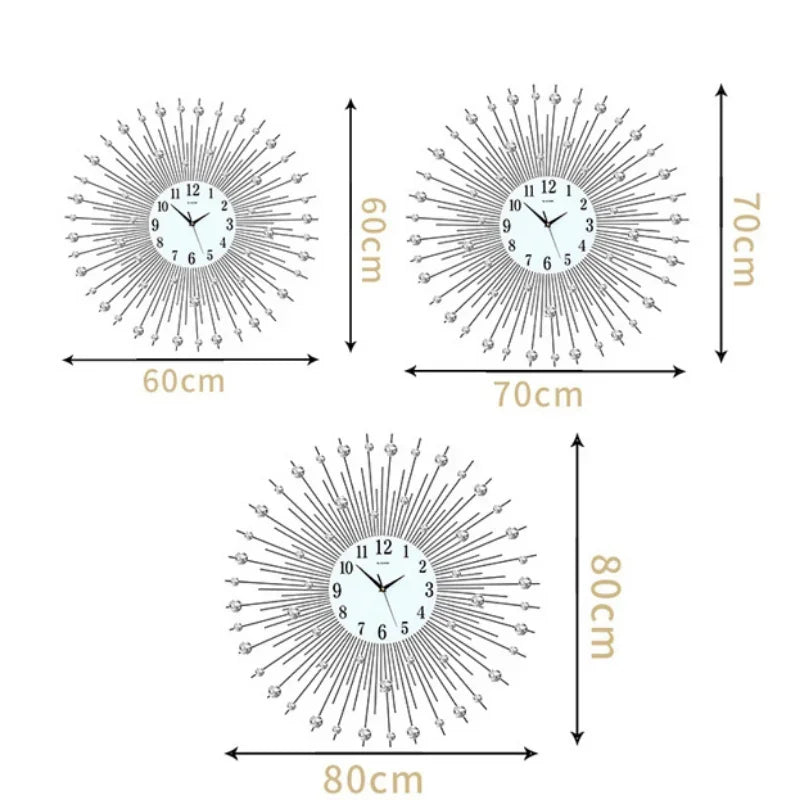 Elegant Luxury Electronic Wall Clock - Silent Quartz Movement