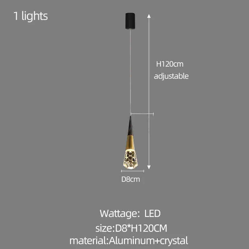 Luxury Spiral Crystal Chandelier - Modern LED Staircase Lighting