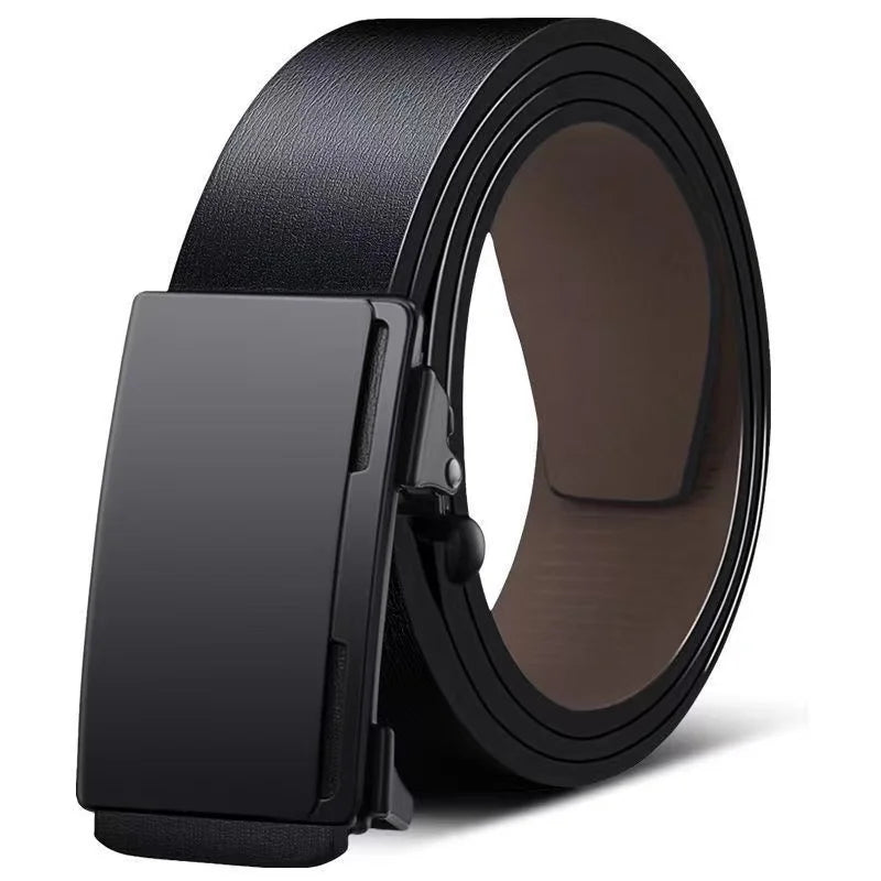 Luxury Genuine Leather Men's Belt with Automatic Buckle