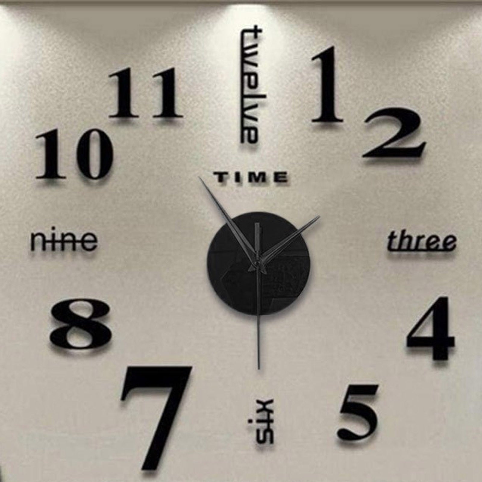 Elegant DIY Wall Clock - Mute Digital Sticker Design