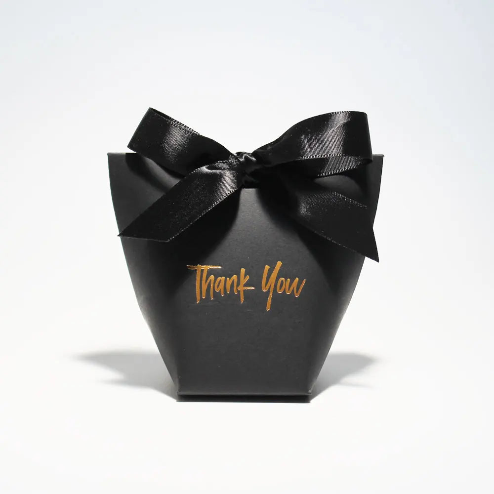 Elegant Chic Candy Gift Boxes - Gold 'Thank You' Ribbon