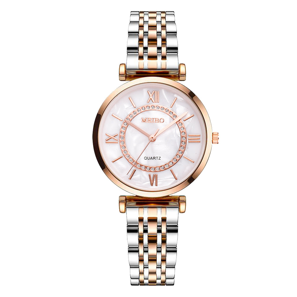 Elegant Diamond Bracelet Watch - Quartz Movement for Women