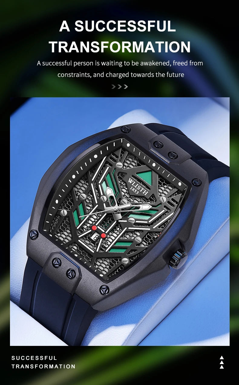 Luxury Men's Luminous Quartz Watch - Waterproof & Trendy