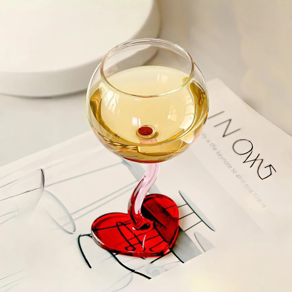 Elegant Wine Glass - High-Footed Red & White Crystal