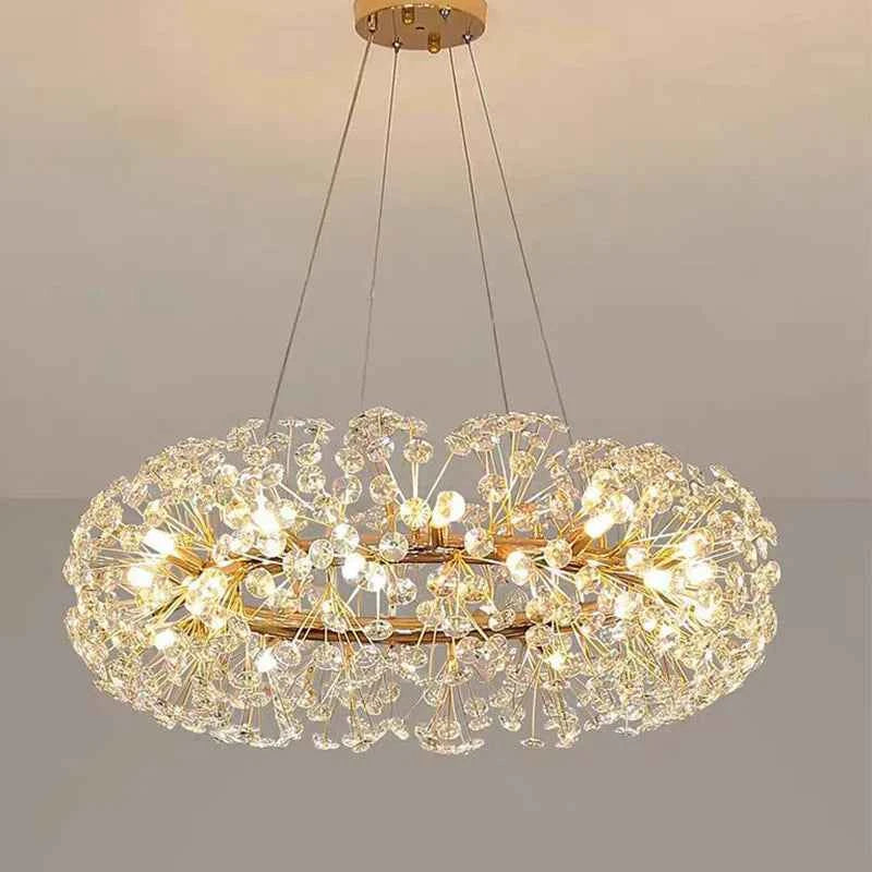 Luxury Dandelion Crystal Chandelier - Modern Spark Ball Lamp