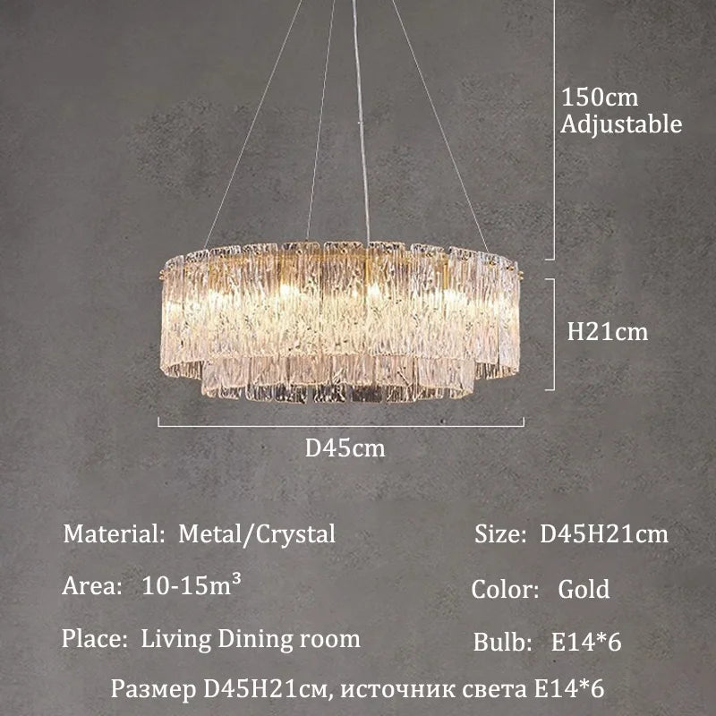 Elegant Luxury Crystal Chandelier - Dining & Living Room