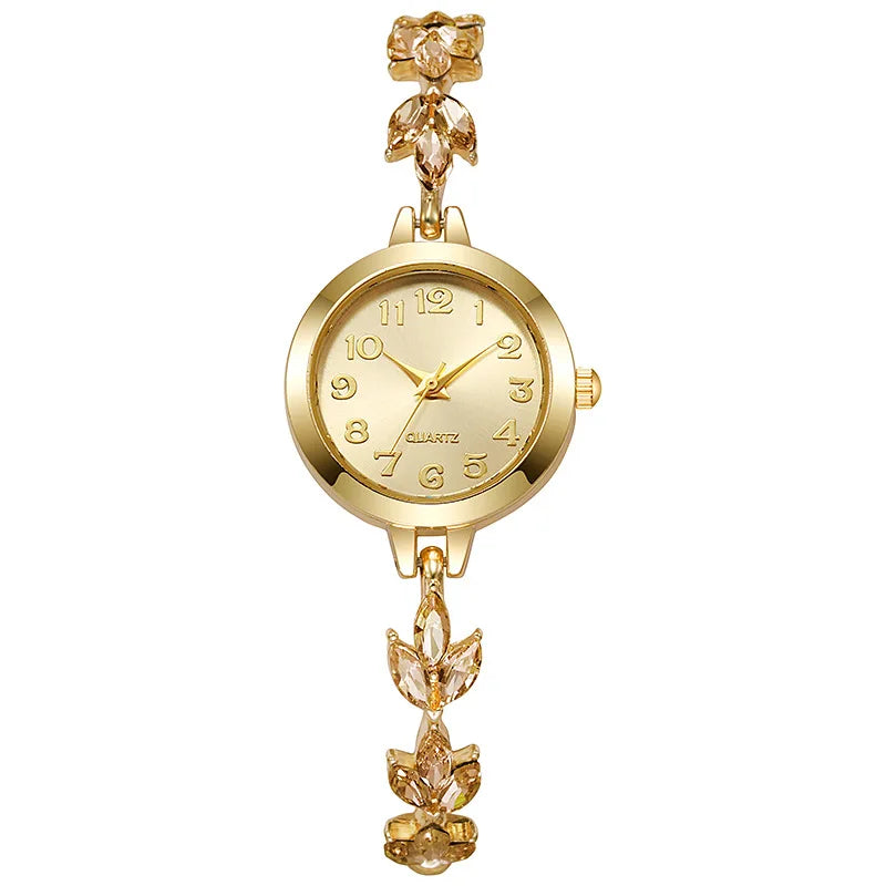 Elegant Rhinestone Quartz Watch - Luxury Bracelet Timepiece