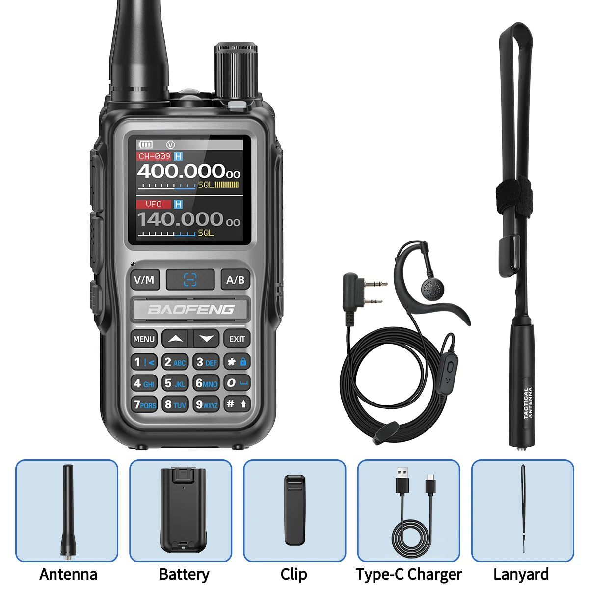 Professional Mini Walkie Talkie - Multi-Band & Bluetooth Two-Way Radio