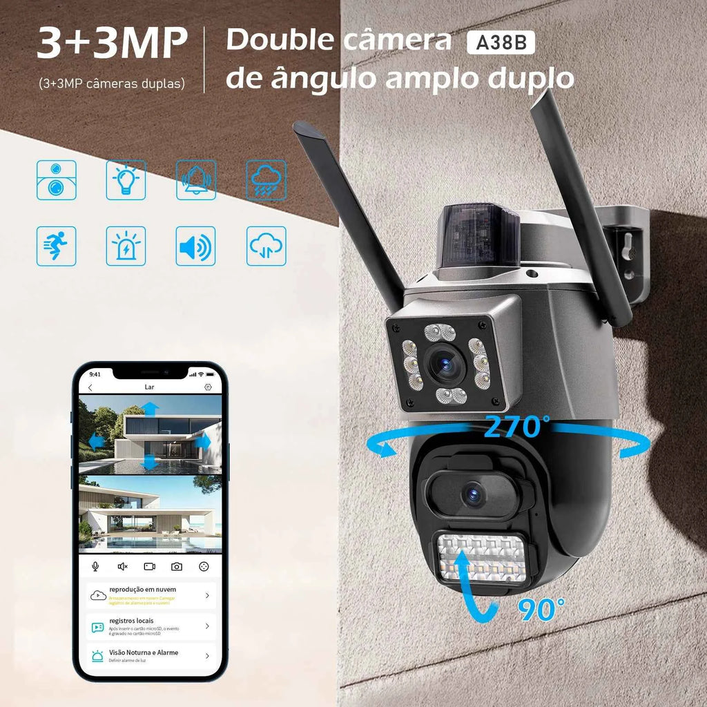 Professional 4K Wifi Security Camera - 6MP Smart 360 Surveillance