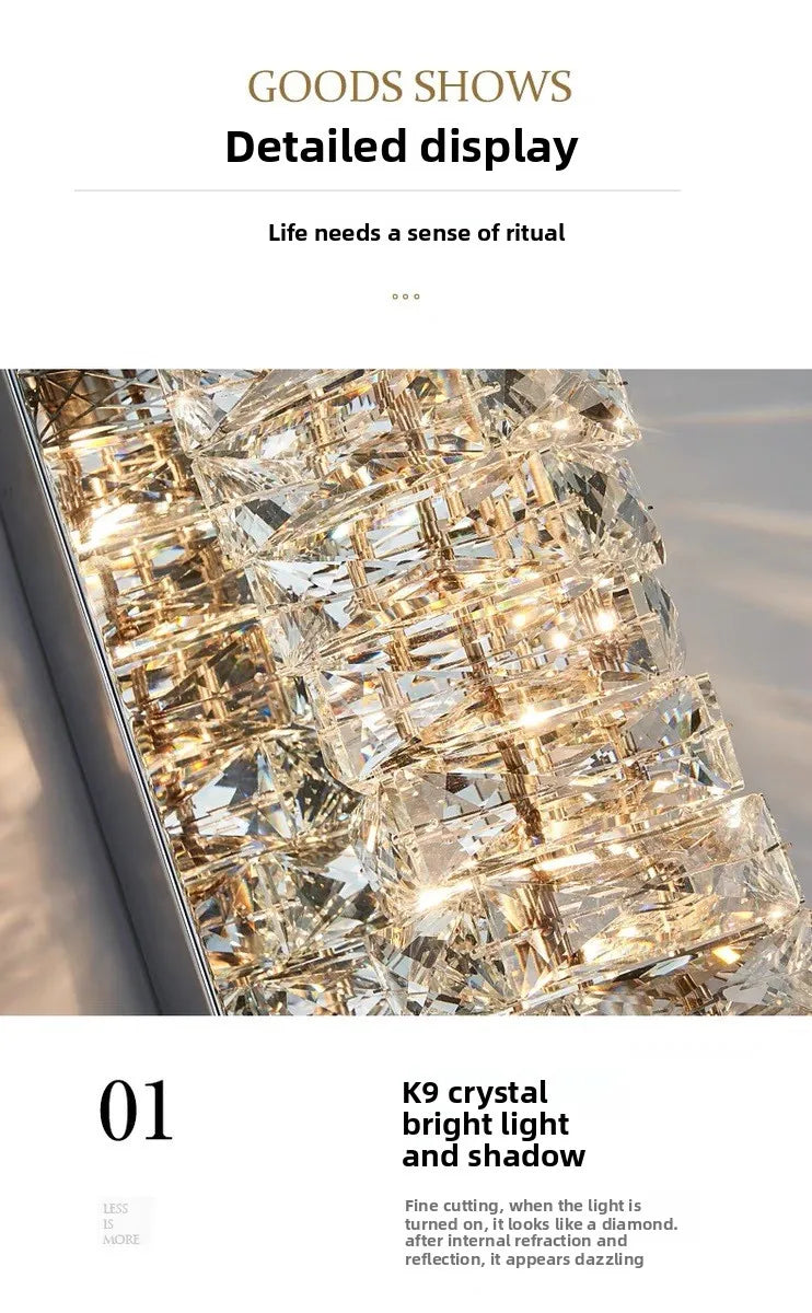 Elegant Luxury Crystal Wall Lamp - Modern Minimalist Design