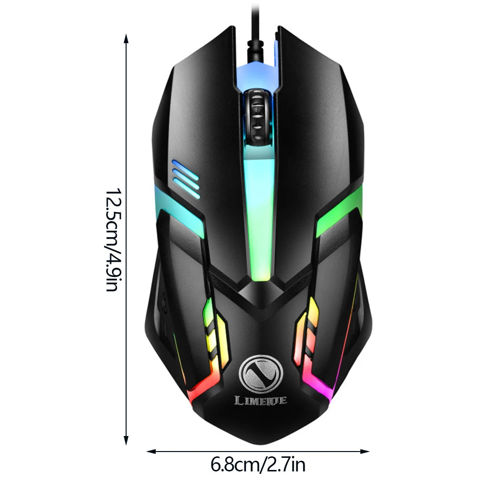 Premium Luminous Gaming Mouse – Ergonomic Wired Backlit USB
